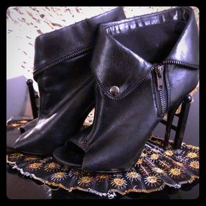 Black Ankle Booties Boots Size 10